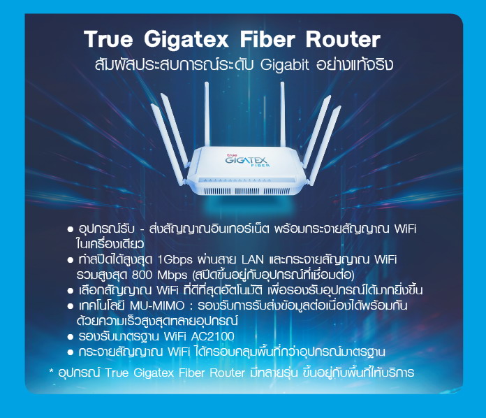 โปรโมชั่น เน็ตบ้านทรู 2563